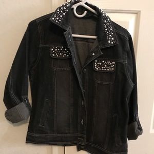 Bejeweled jean jacket